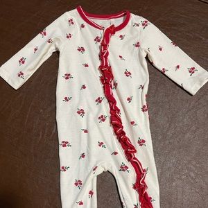 Floral print baby girl pajamas
